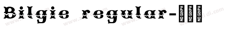 Bilgie regular字体转换